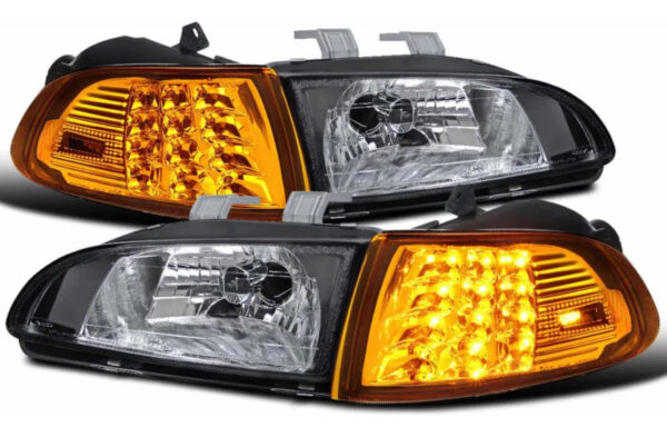 Faros + Cruce Para Honda Civic 2p 3p 91/96 - Imagen 2
