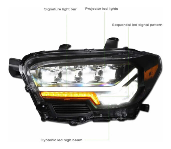 Faros Toyota Tacoma Led Proyector  2016/2023 - Imagen 5