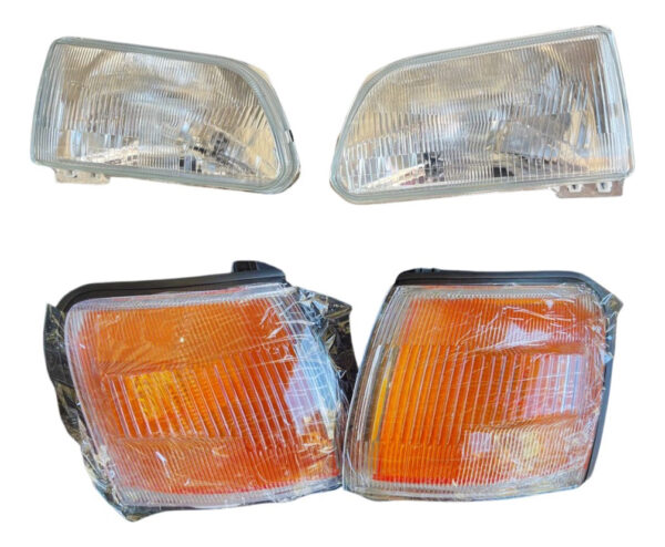 Juego De Faros+cruce De Toyota Starlet 90/93 - Imagen 2