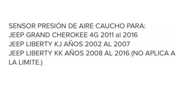 Sensor PresiÃ³n Aire Caucho Tpms, Grand Cherokee, Liberty Ram - Imagen 6